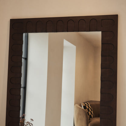 Valor - Specchio Premium Grande in Legno Scuro 200cm x 120cm