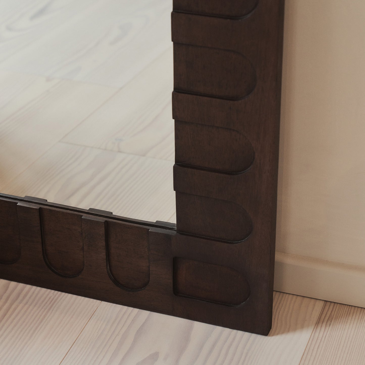 Valor - Specchio Premium Grande in Legno Scuro 200cm x 120cm