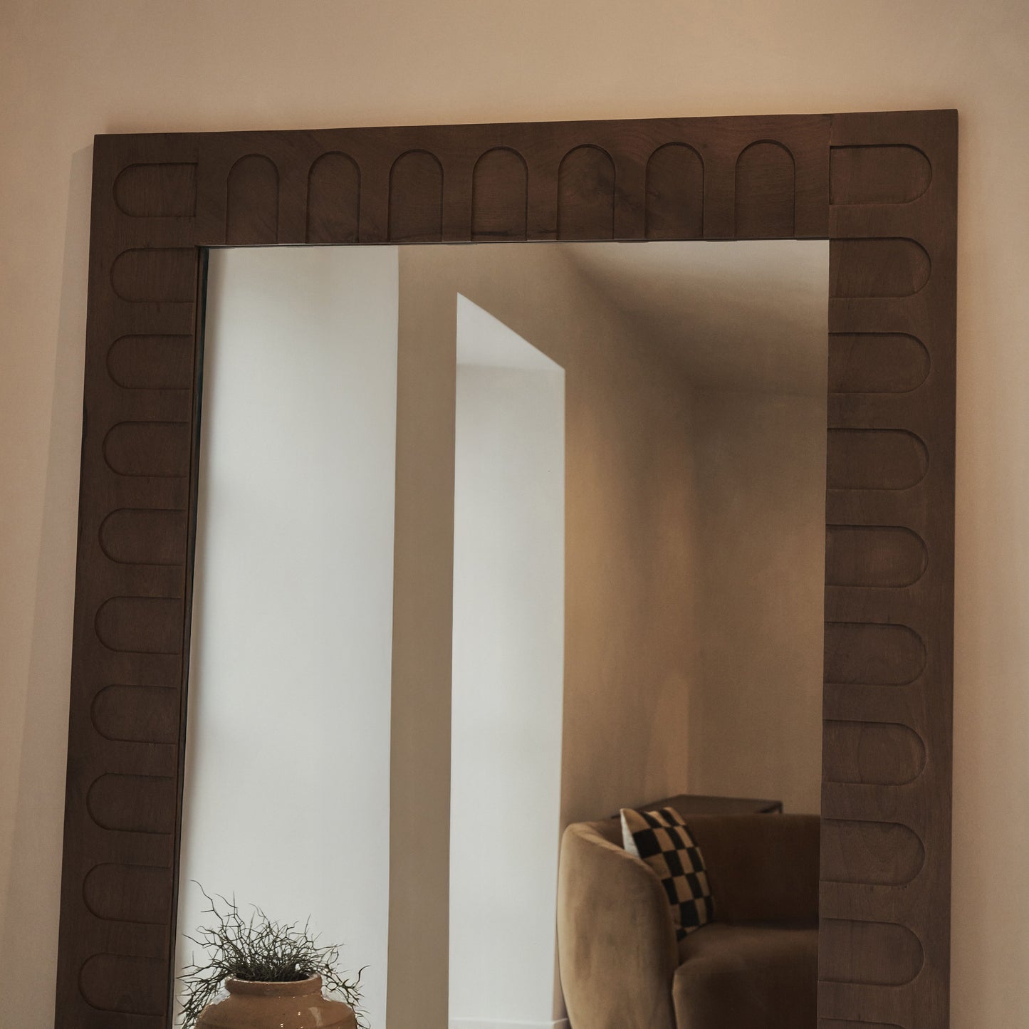 Valor - Specchio Premium in Legno Caldo Grande 200cm x 120cm