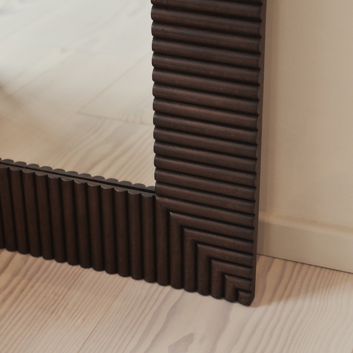 Sloane - Specchio Rettangolare Premium in Legno Scuro Grande 190cm x 100cm