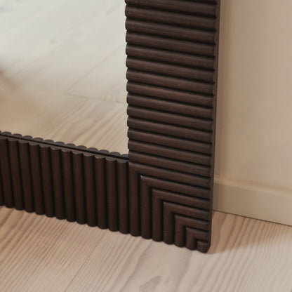 Sloane - Specchio Rettangolare Premium in Legno Scuro Grande 190cm x 100cm
