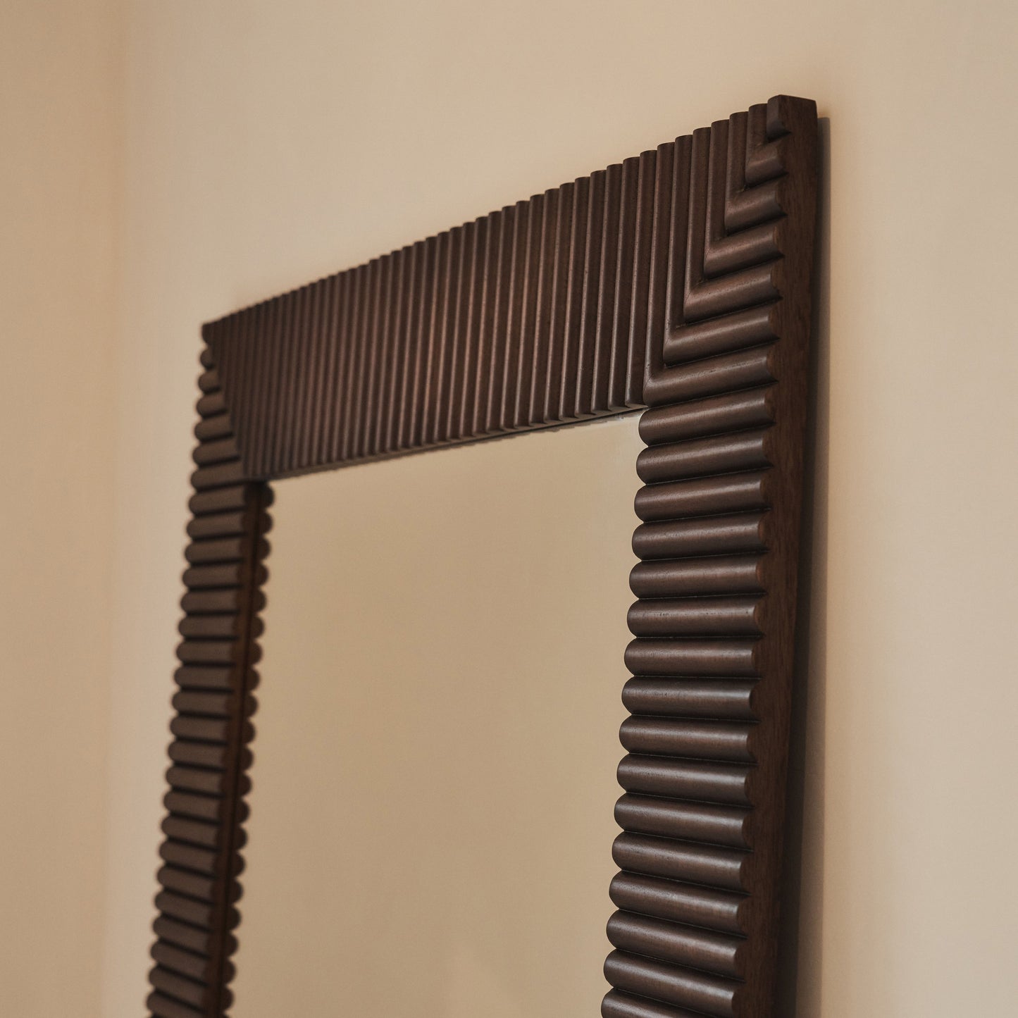 Sloane - Specchio Rettangolare Premium in Legno Scuro Grande 190cm x 100cm