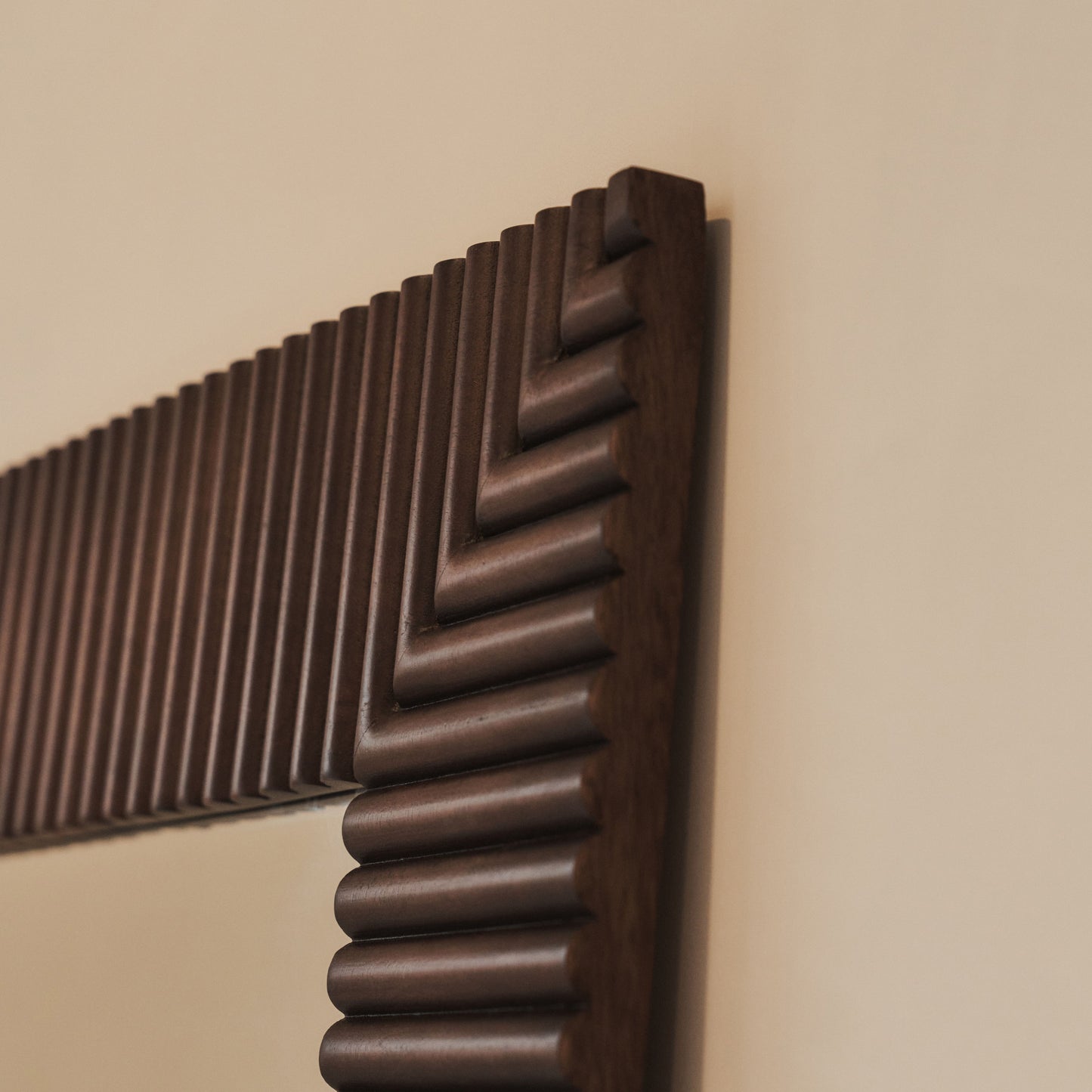 Sloane - Specchio Rettangolare Premium in Legno Scuro Grande 190cm x 100cm