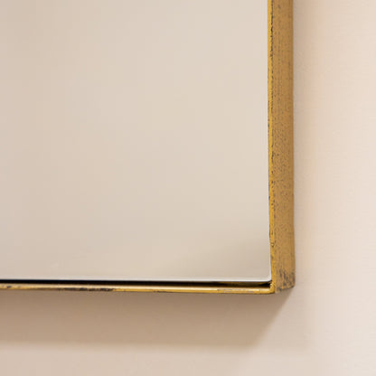 Theo - Specchio da Parete Grande Rettangolare in Metallo Oro 120cm x 90cm