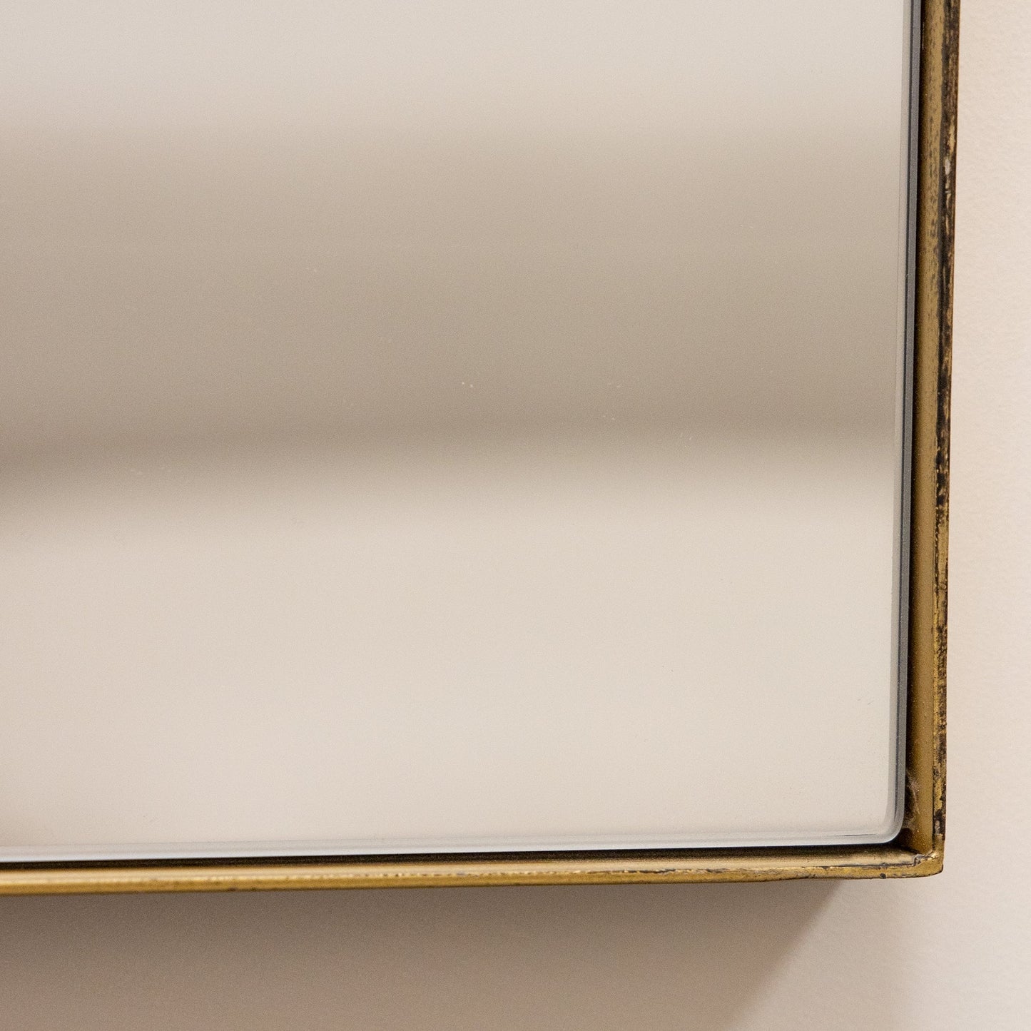 Theo - Specchio da Parete Grande Rettangolare in Metallo Oro 120cm x 90cm
