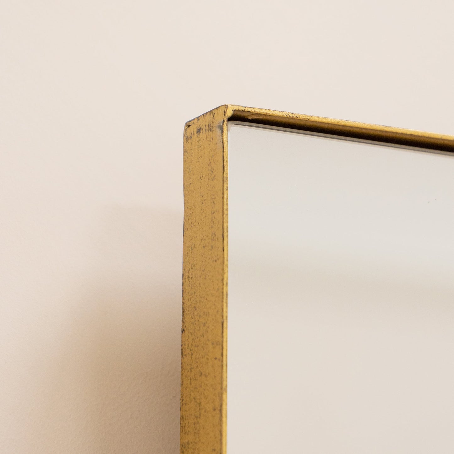 Theo - Specchio da Parete Grande Rettangolare in Metallo Oro 120cm x 90cm