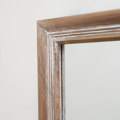 Sasha - Specchio a Finestra Rettangolare Rovere Shabby Chic 134cm x 70cm