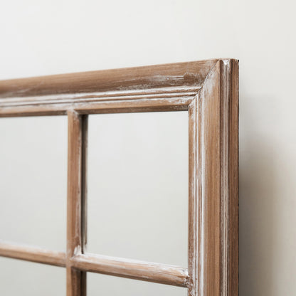 Sasha - Specchio a Finestra Rettangolare Rovere Shabby Chic 134cm x 70cm