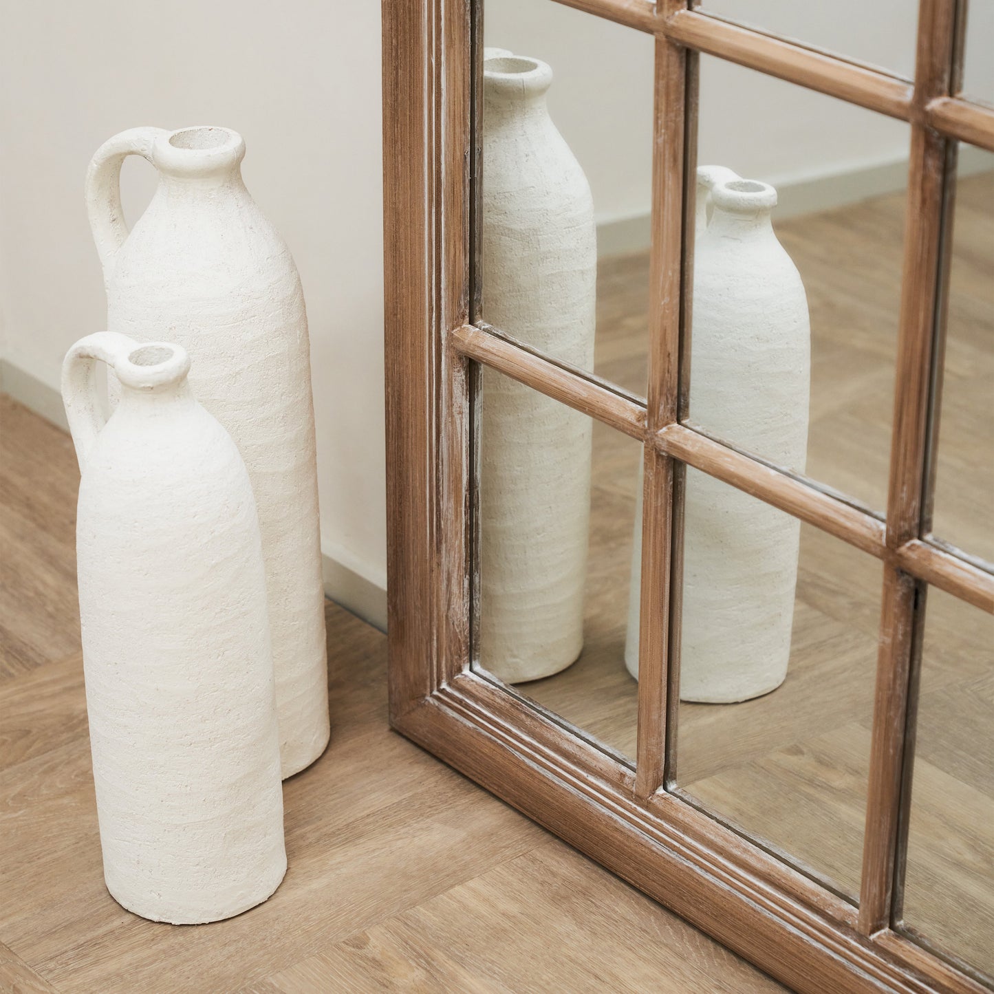 Sasha - Specchio a Finestra Shabby Chic in Rovere a Figura Intera 180cm x 100cm