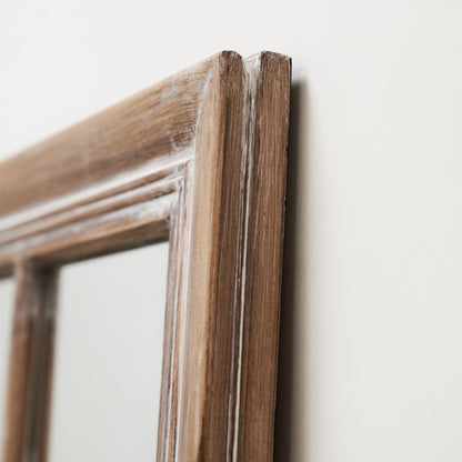 Sasha - Specchio a Finestra Shabby Chic in Rovere a Figura Intera 180cm x 100cm
