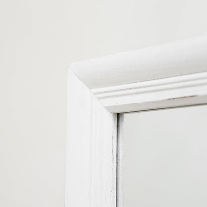 Sasha - Specchio a Finestra Rettangolare Shabby Chic Bianco 134cm x 70cm