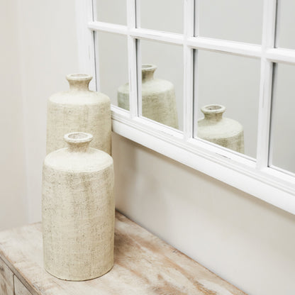 Sasha - Specchio a Finestra Rettangolare Shabby Chic Bianco 134cm x 70cm