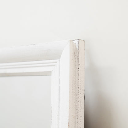 Sasha - Specchio a Finestra Rettangolare Shabby Chic Bianco 134cm x 70cm