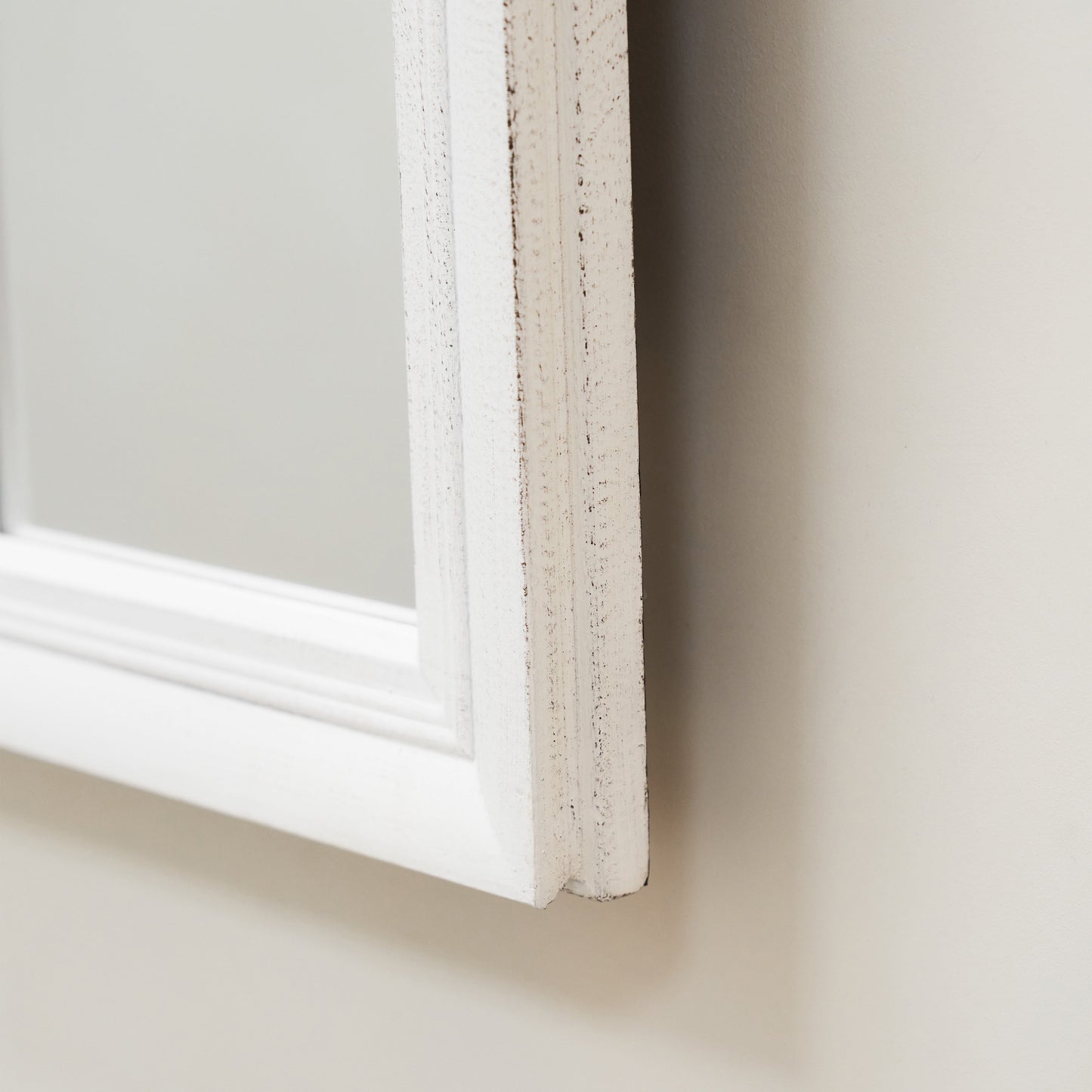 Sasha - Specchio a Finestra Rettangolare Shabby Chic Bianco 134cm x 70cm