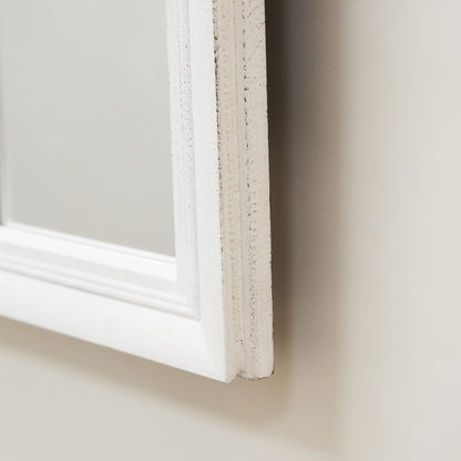 Sasha - Specchio a Finestra Rettangolare Shabby Chic Bianco 134cm x 70cm