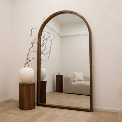 Tamara - Specchio ad Arco Grande a Figura Intera in Noce 190cm x 110cm