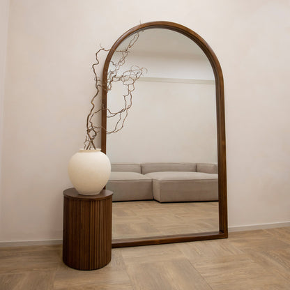 Tamara - Specchio ad Arco Grande a Figura Intera in Noce 190cm x 110cm