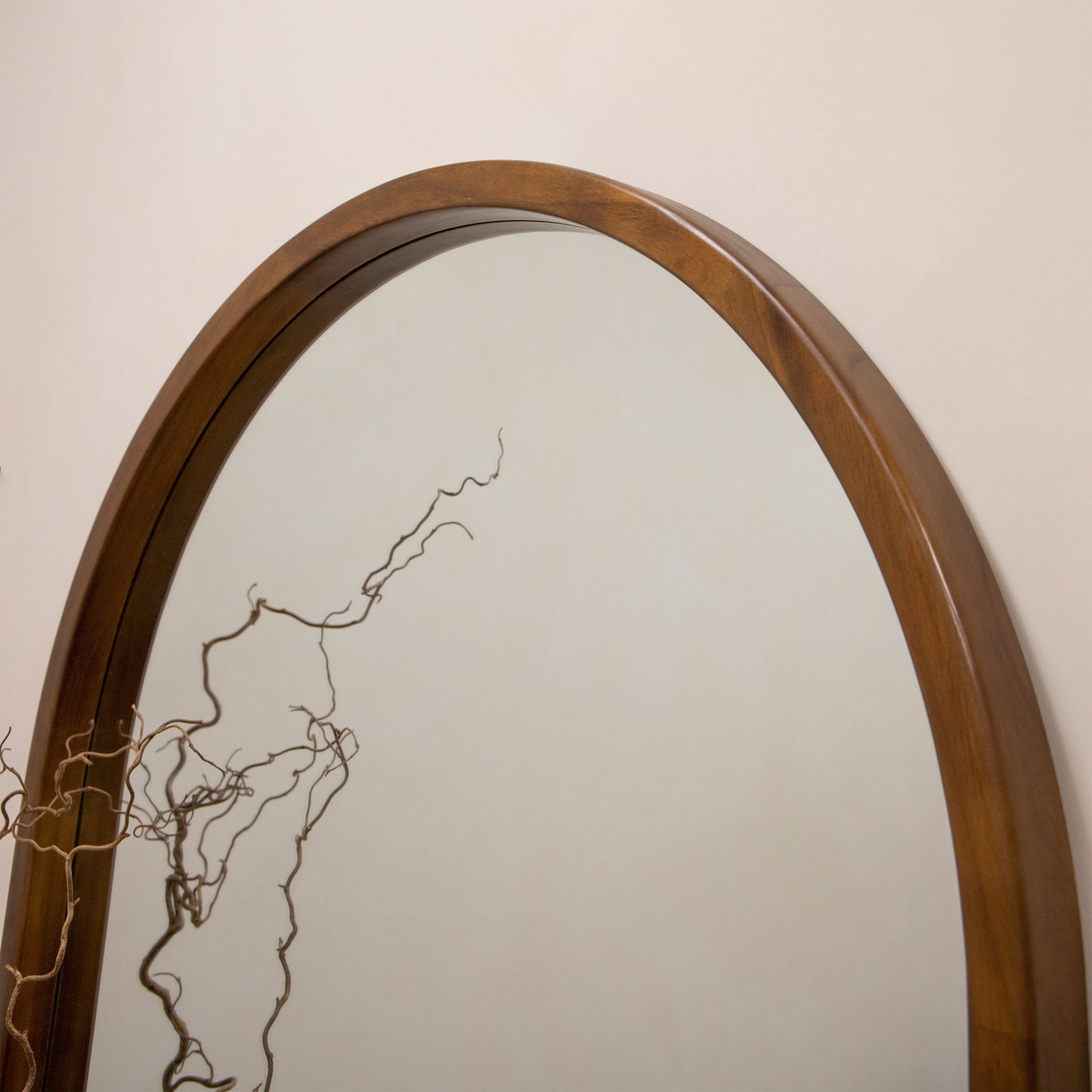 Tamara - Specchio ad Arco Grande a Figura Intera in Noce 190cm x 110cm