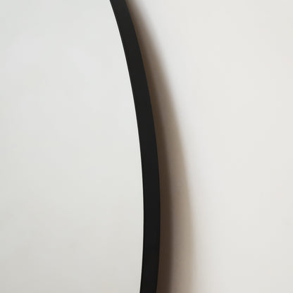 Theo - Specchio da Parete Grande Rotondo in Metallo Nero 120cm x 120cm