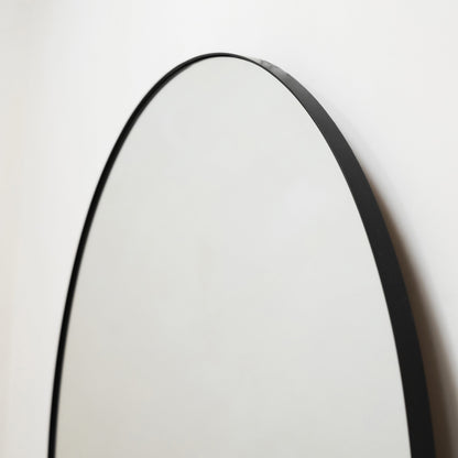 Theo - Specchio da Parete Grande Rotondo in Metallo Nero 120cm x 120cm