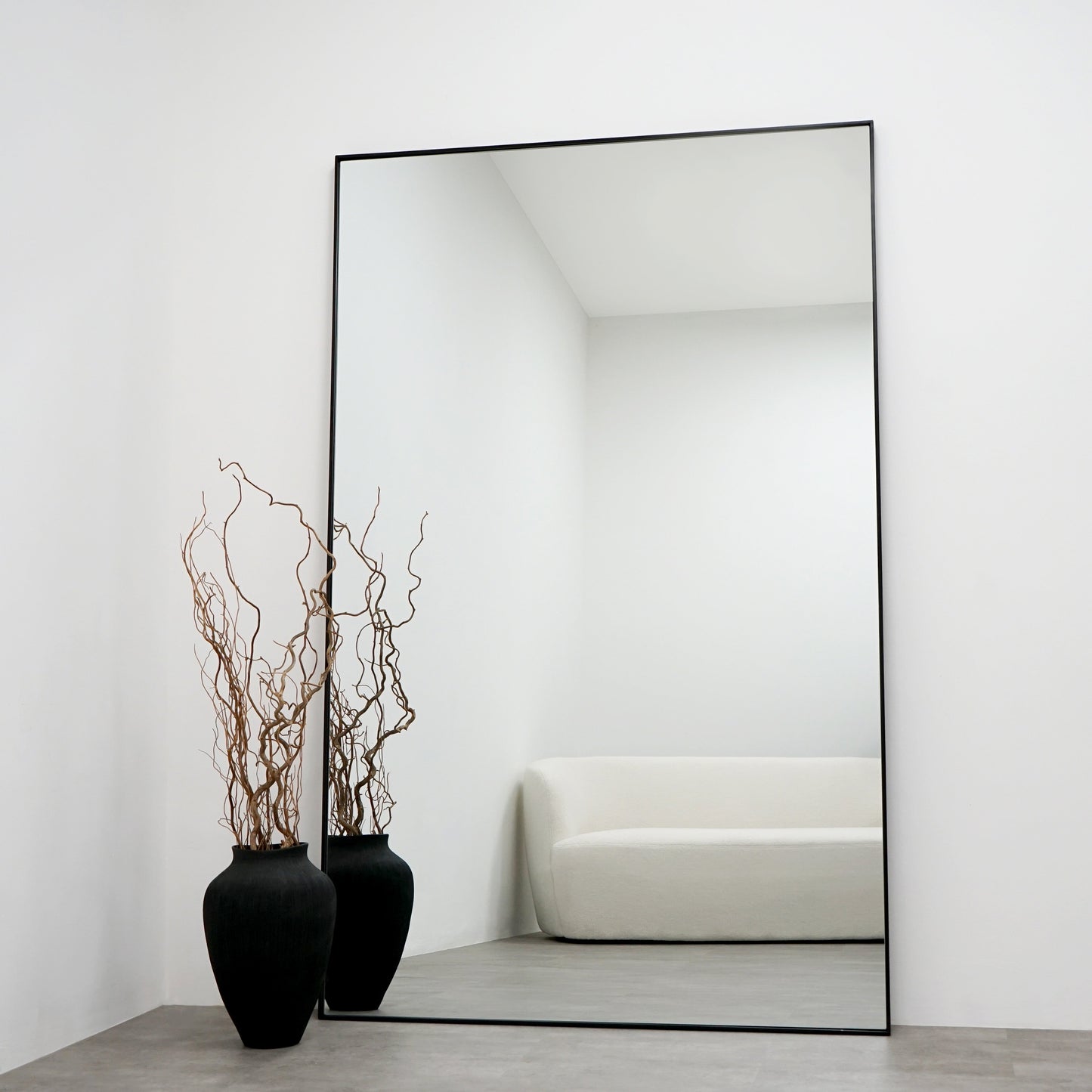 Theo - Specchio Grande in Metallo Nero a Figura Intera 190cm x 120cm