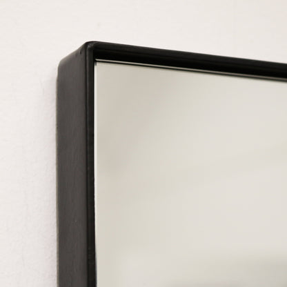 Theo - Specchio da Parete Rettangolare in Metallo Nero 90cm x 60cm