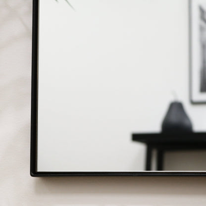 Theo - Specchio Grande in Metallo Rettangolare Nero a Figura Intera 160cm x 60cm