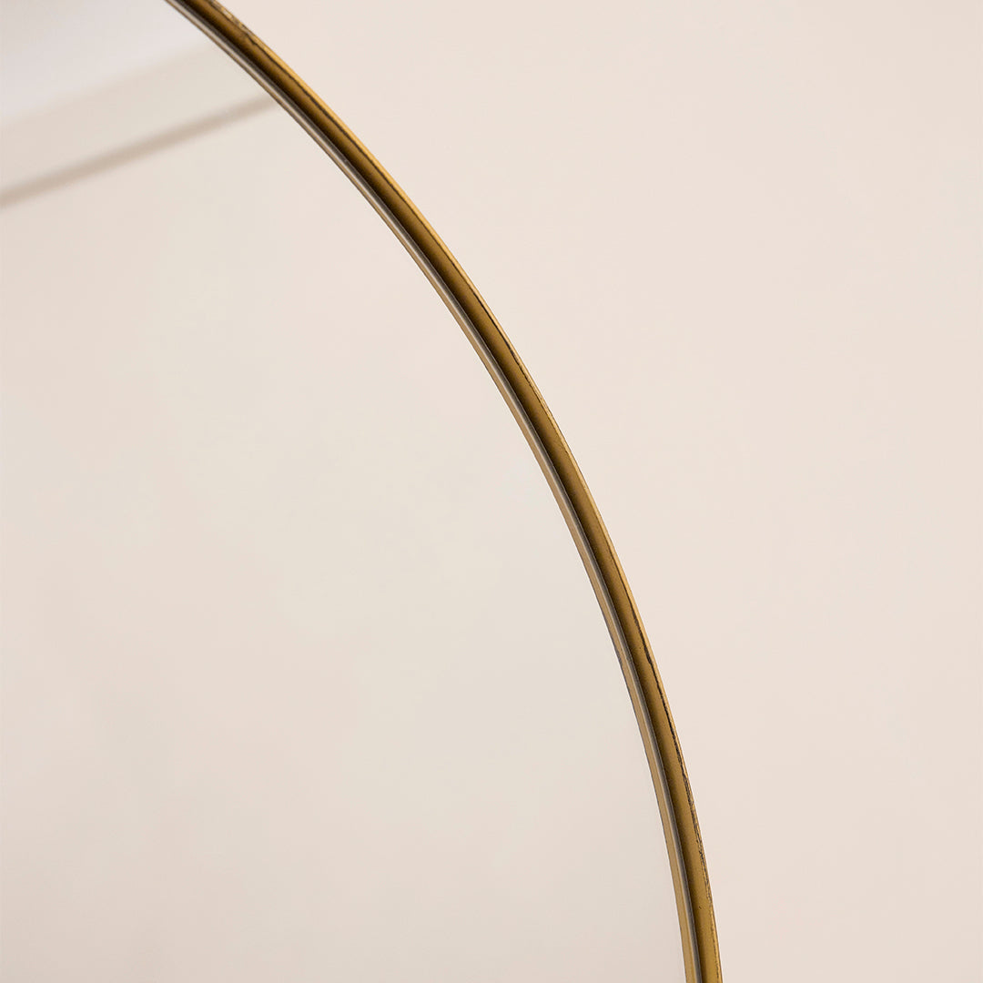 Theo - Specchio Grande ad Arco in Metallo Dorato a Figura Intera 180cm x 90cm