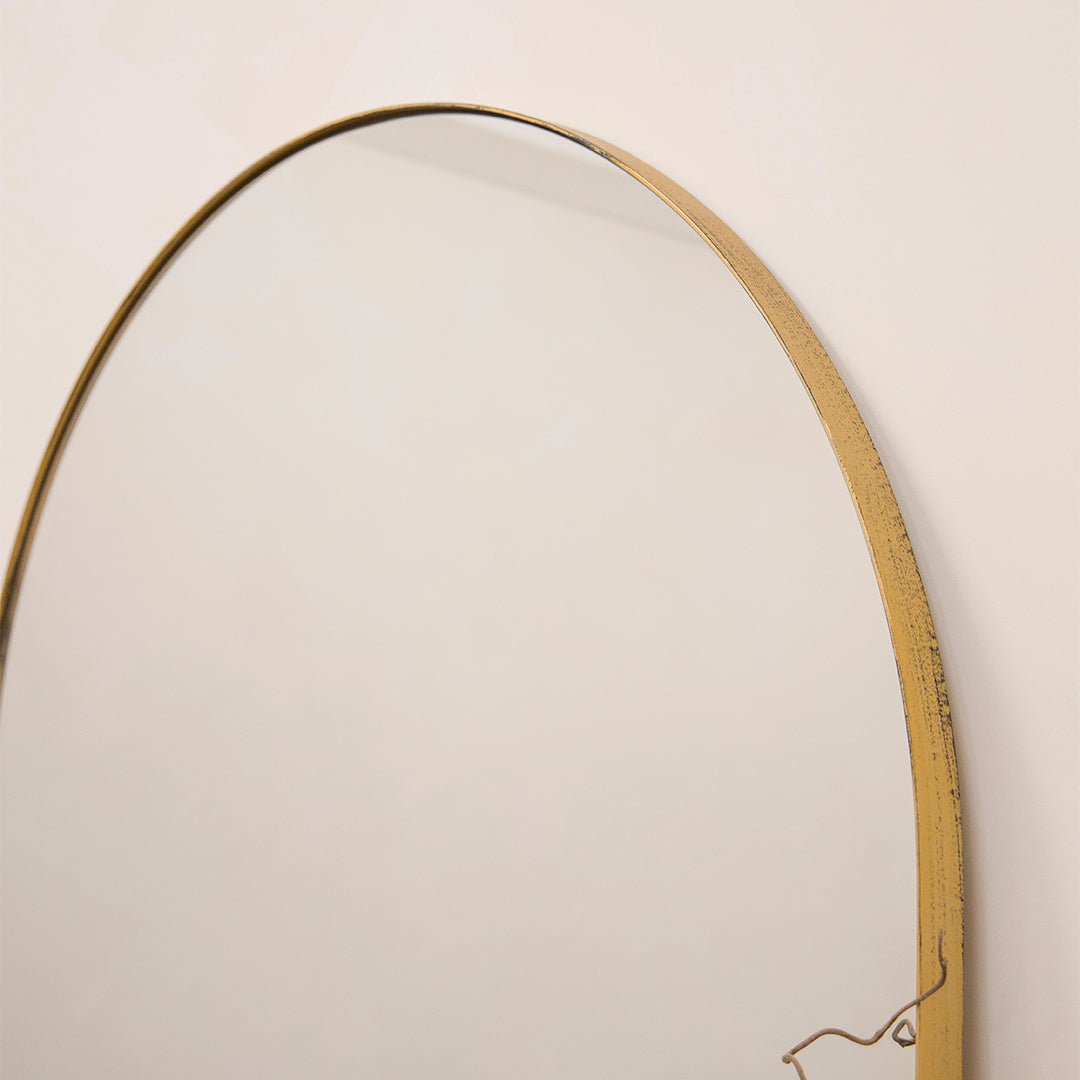 Theo - Specchio Grande ad Arco in Metallo Dorato a Figura Intera 180cm x 90cm