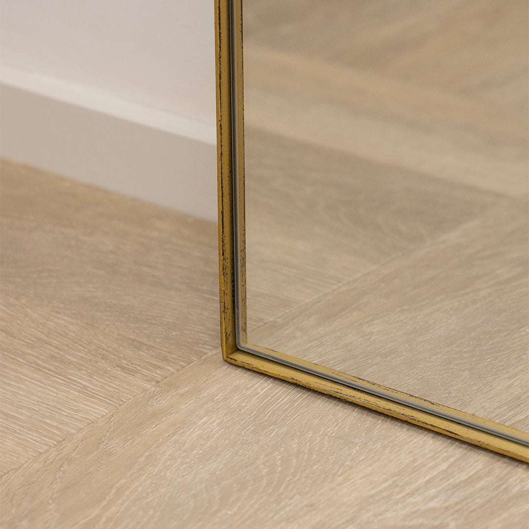 Theo - Specchio Grande ad Arco in Metallo Dorato a Figura Intera 180cm x 90cm
