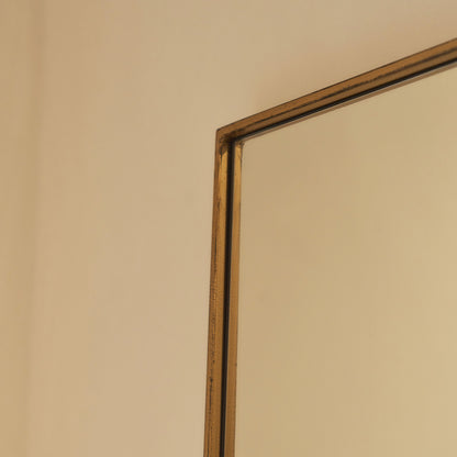 Theo - Specchio Rettangolare Grande in Metallo Dorato a Figura Intera 190cm x 120cm