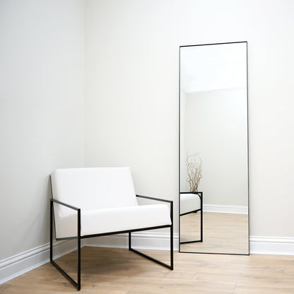 Theo - Specchio Grande Rettangolare in Metallo Nero a Figura Intera 179 cm x 60 cm
