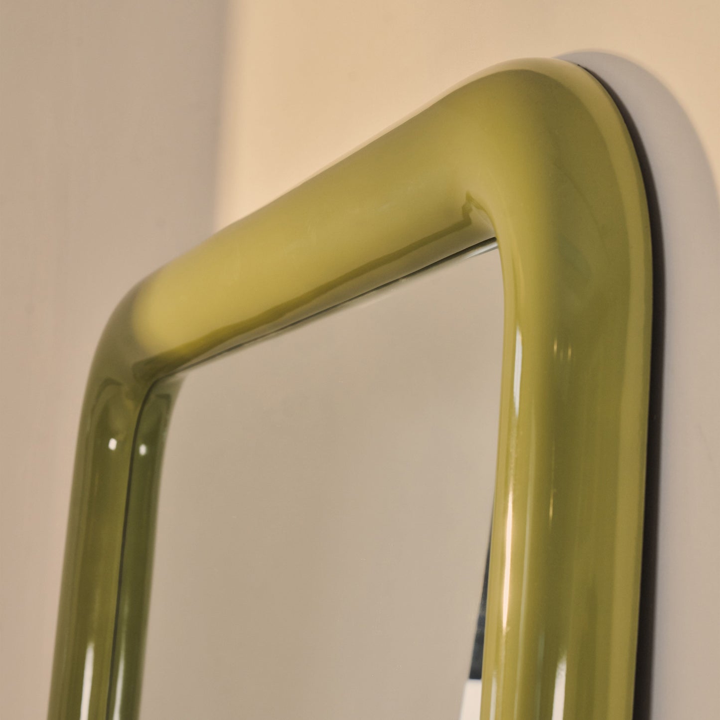 Obsidian - Specchio Rettangolare Grande a Figura Intera Verde Oliva Lucido 200cm x 120cm