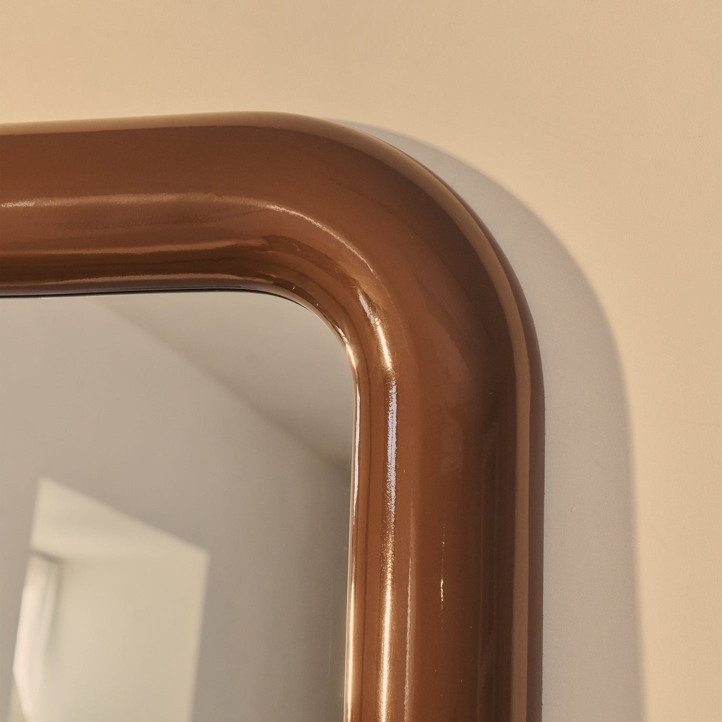 Obsidian - Specchio Grande Rettangolare Marrone Cioccolato Lucido a Figura Intera 200cm x 120cm