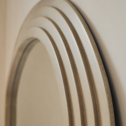 Luciana - Specchio Grande a Onde in Cemento a Figura Intera 180cm x 105cm