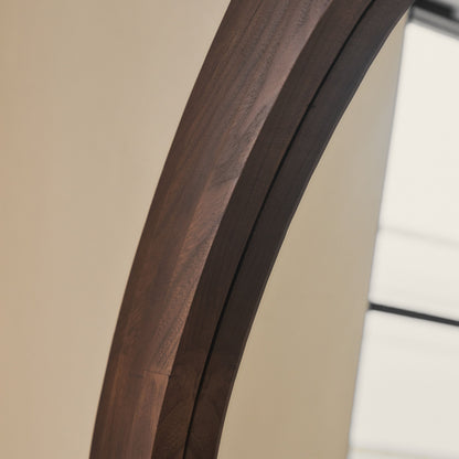 Luciana - Specchio Grande a Figura Intera Irregolare in Legno Scuro 200cm x 120cm