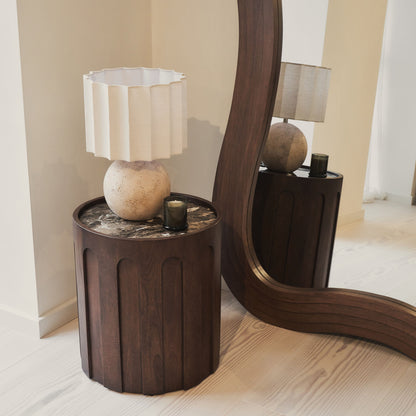Luciana - Specchio Grande a Figura Intera Irregolare in Legno Scuro 200cm x 120cm
