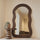 Luciana - Specchio Grande a Onde in Legno Scuro Intero 180cm x 105cm