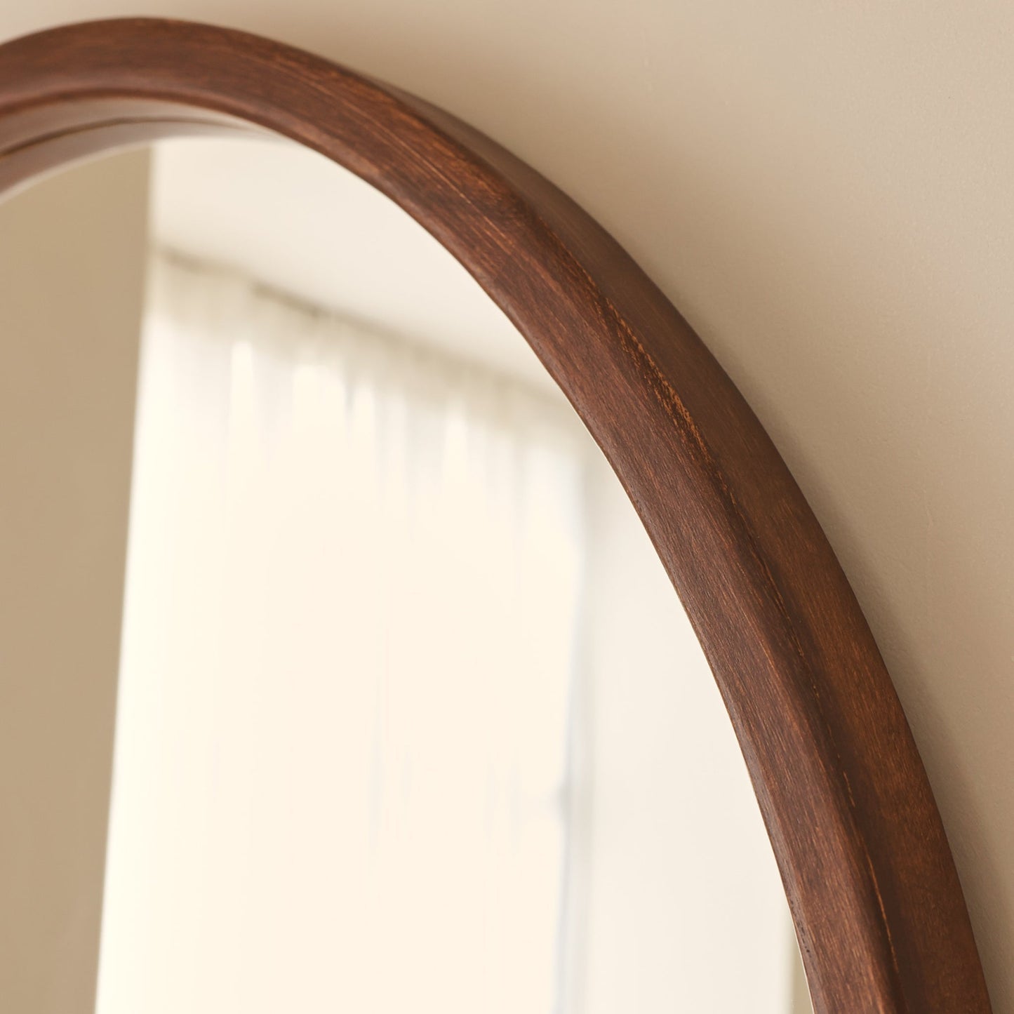 Arden - Specchio ad Arco in Legno Scuro a Figura Intera 175cm x 95cm