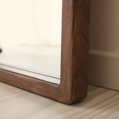 Arden - Specchio ad Arco in Legno Scuro a Figura Intera 175cm x 95cm