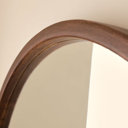 Arden - Specchio ad Arco in Legno Scuro a Figura Intera 175cm x 95cm