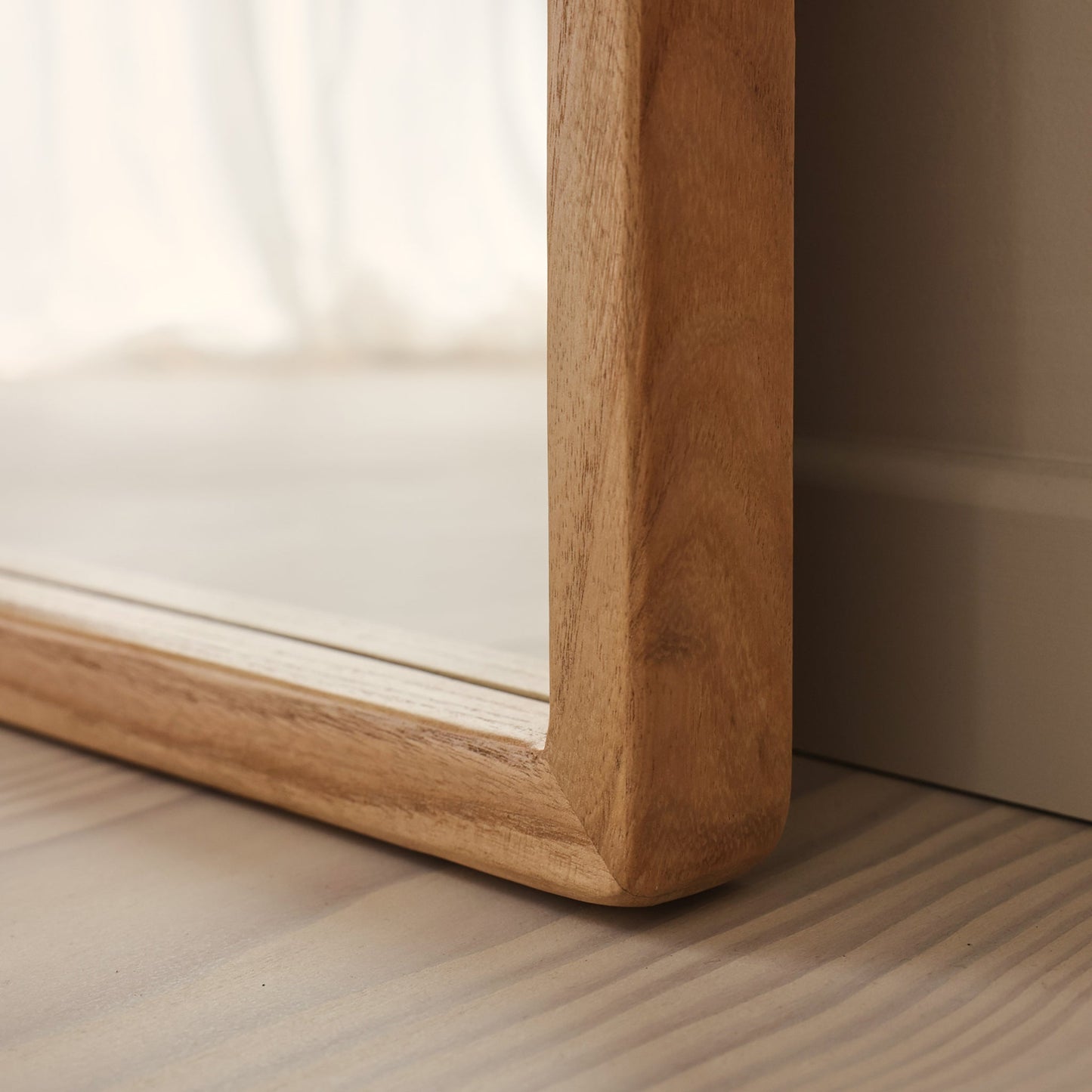 Arden - Specchio Lungo ad Arco in Legno Chiaro 175cm x 95cm
