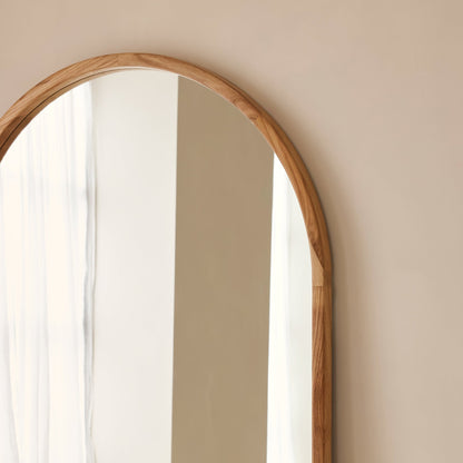 Arden - Specchio Lungo ad Arco in Legno Chiaro 175cm x 95cm