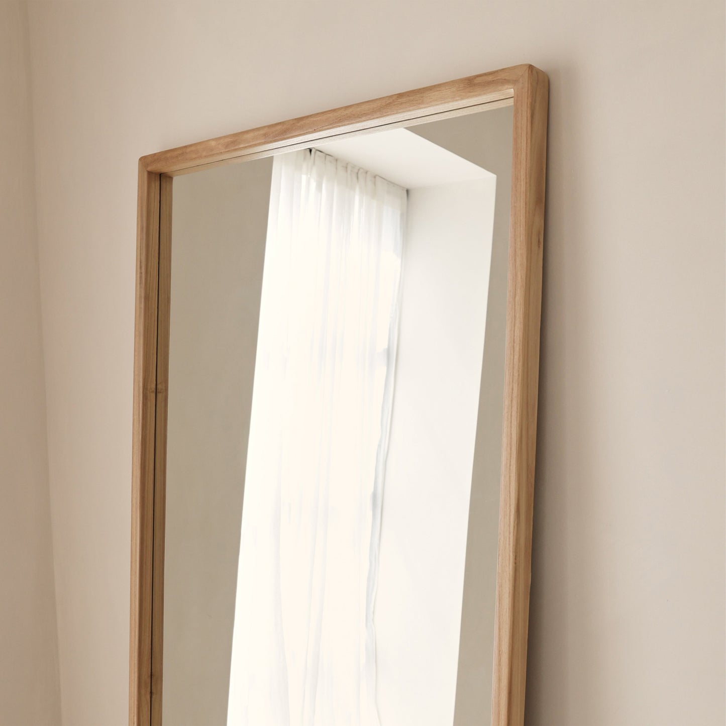 Arden - Specchio in Legno a Figura Intera Legno Chiaro 180cm x 80cm
