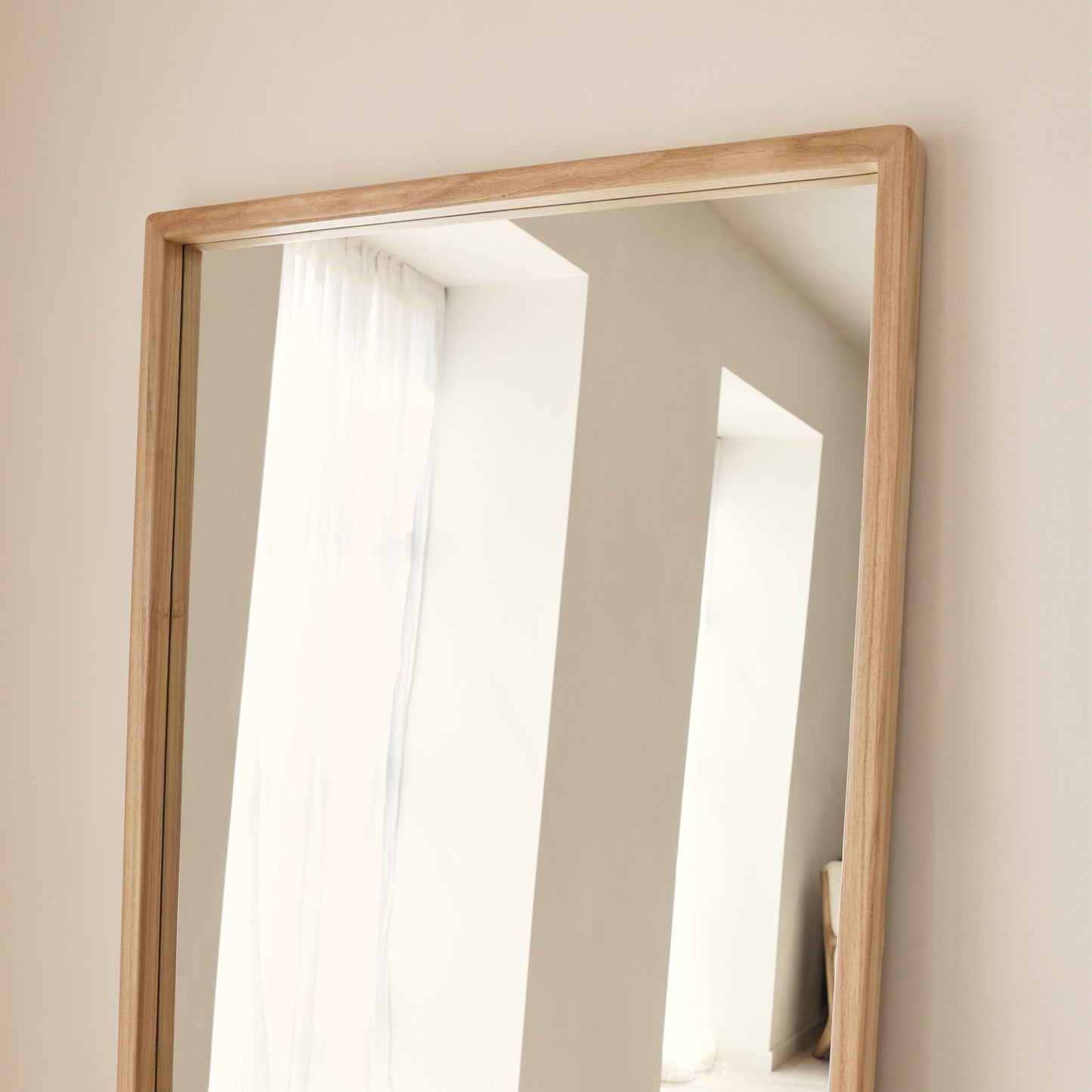 Arden - Specchio in Legno a Figura Intera Legno Chiaro 180cm x 80cm