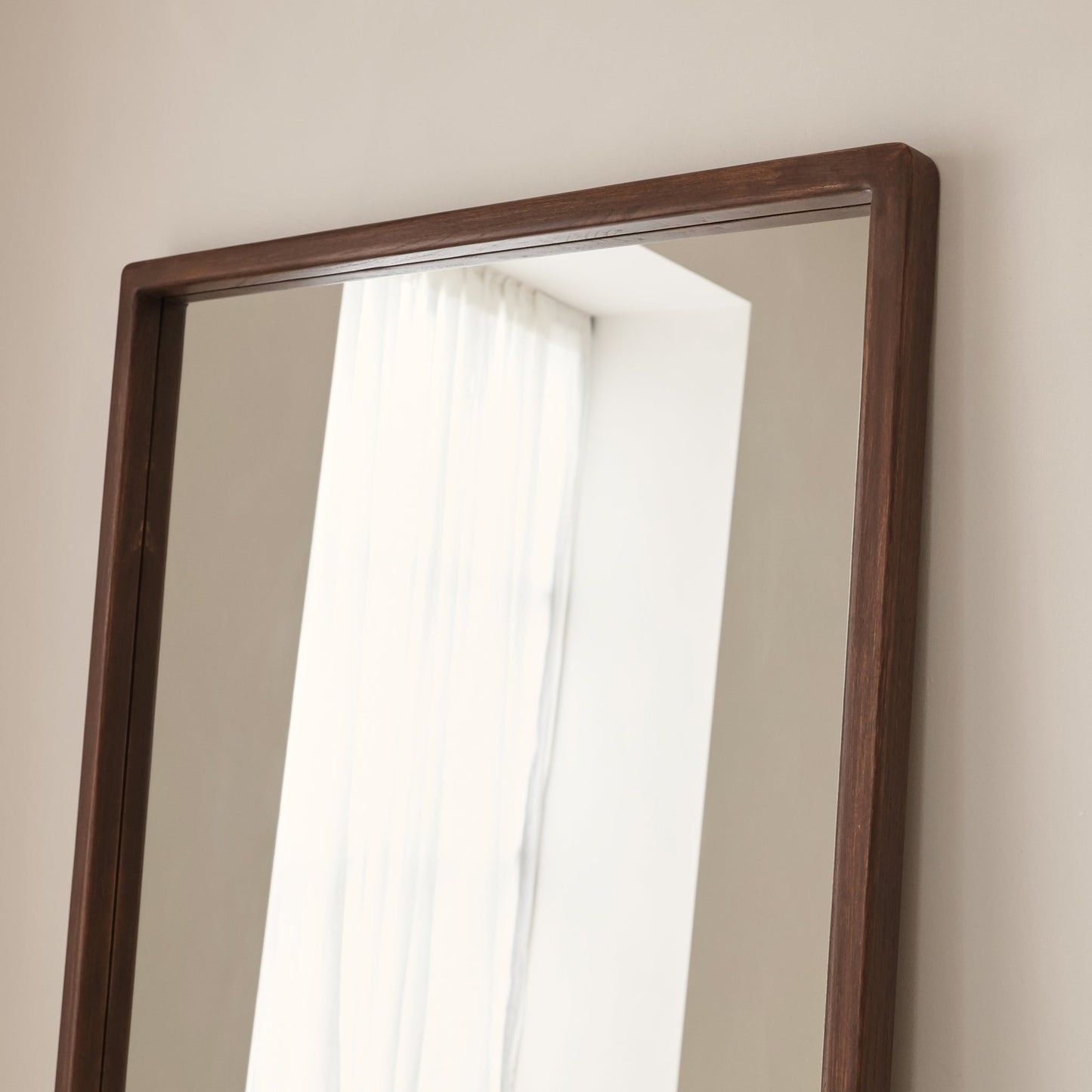 Arden - Specchio in Legno a Figura Intera Legno Scuro 180cm x 80cm