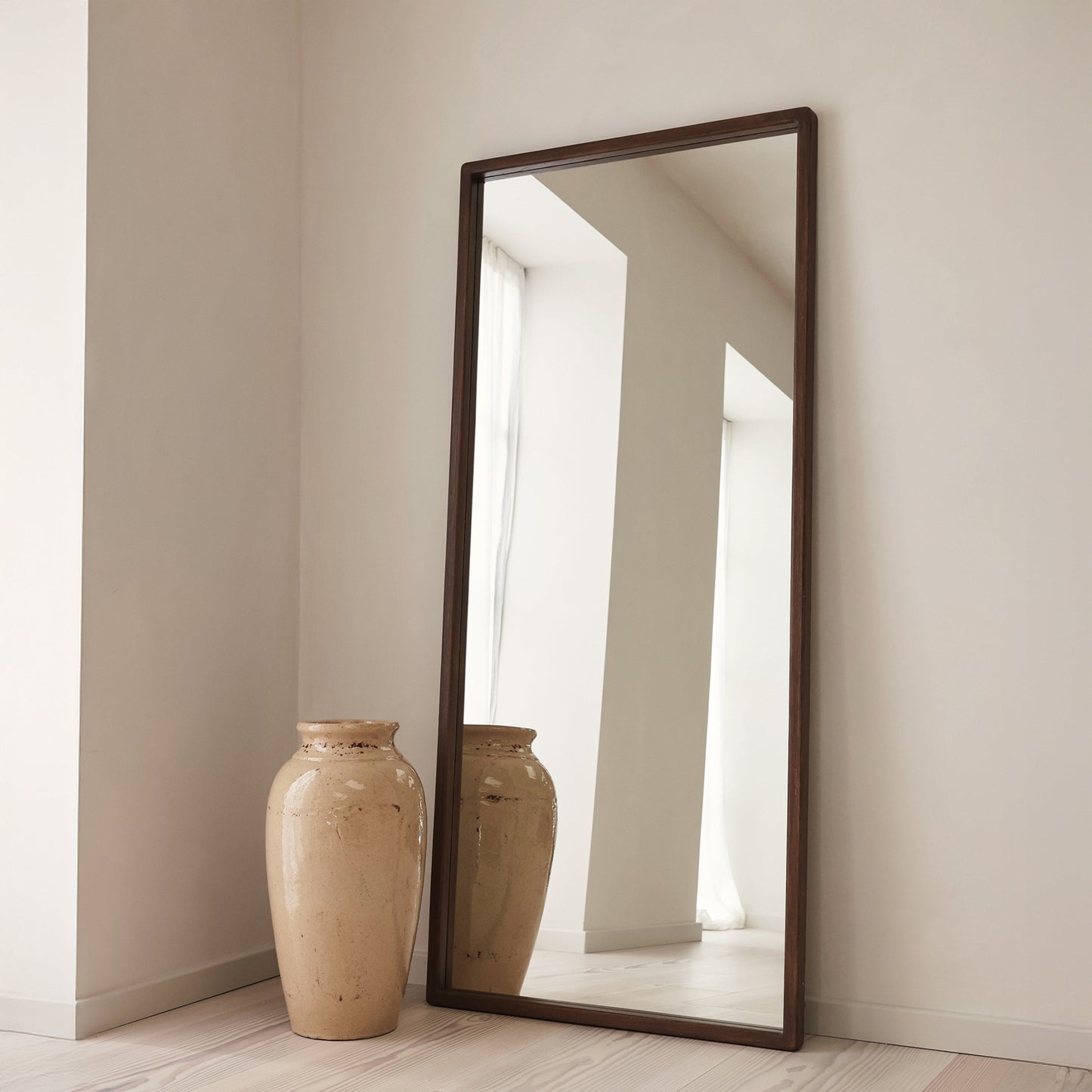 Arden - Specchio in Legno a Figura Intera Legno Scuro 180cm x 80cm