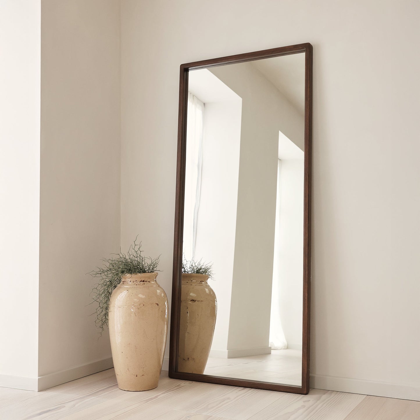 Arden - Specchio in Legno a Figura Intera Legno Scuro 180cm x 80cm