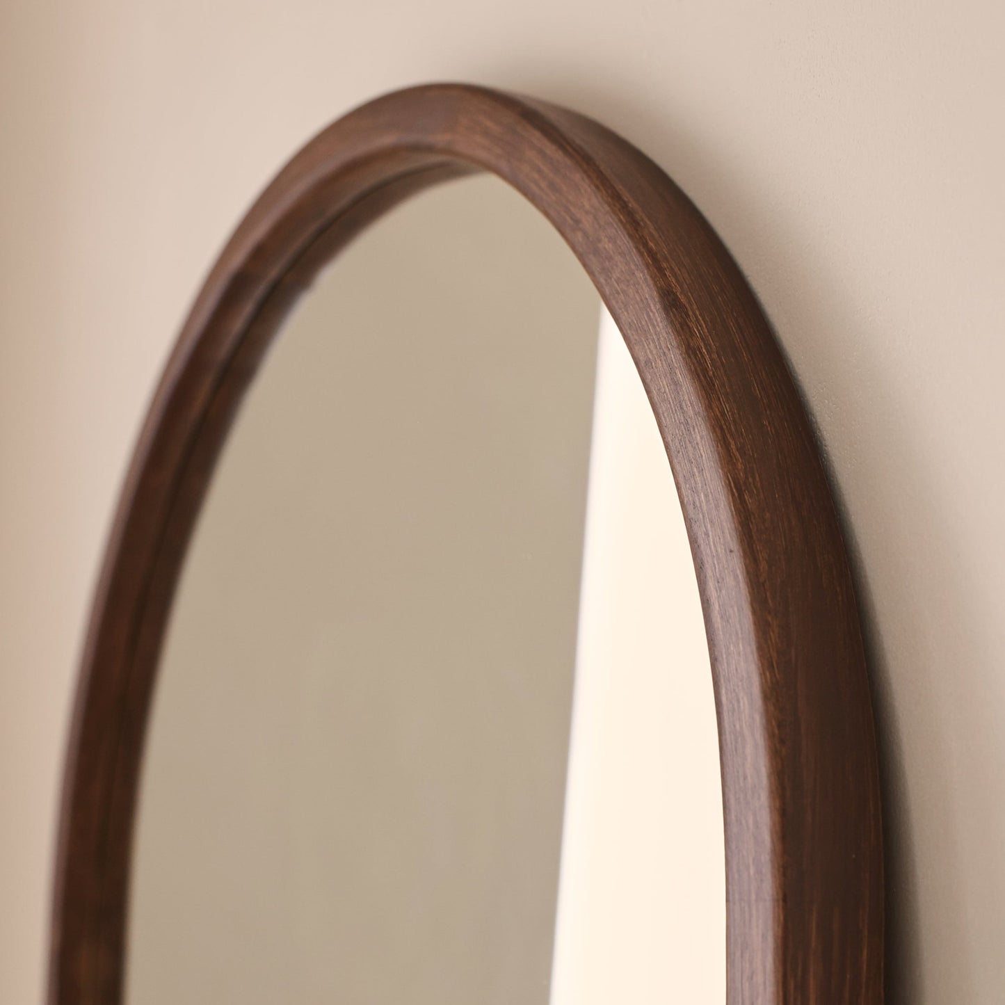 Arden - Specchio in Legno ad Arco a Figura Intera Legno Scuro 160cm x 60cm