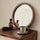 Arden - Specchio da Parete Rotondo in Legno Scuro 40cm x 40cm
